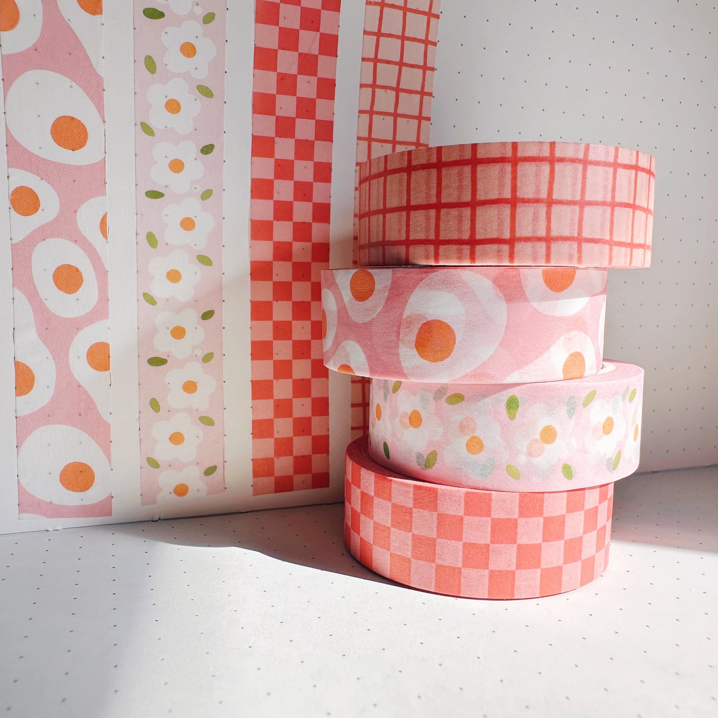 Lychee Checker Washi Tape