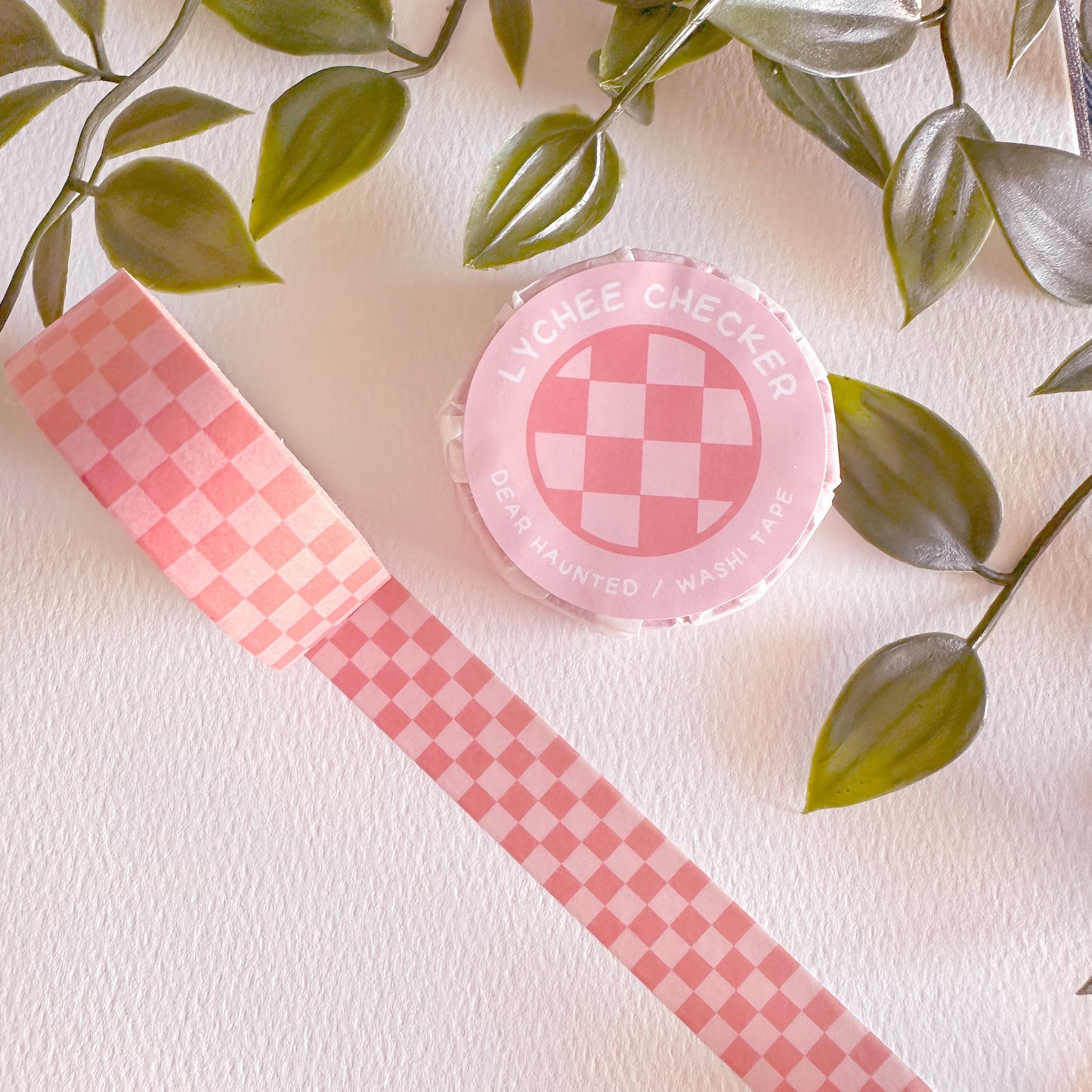 Lychee Checker Washi Tape